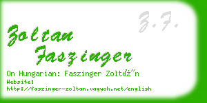 zoltan faszinger business card